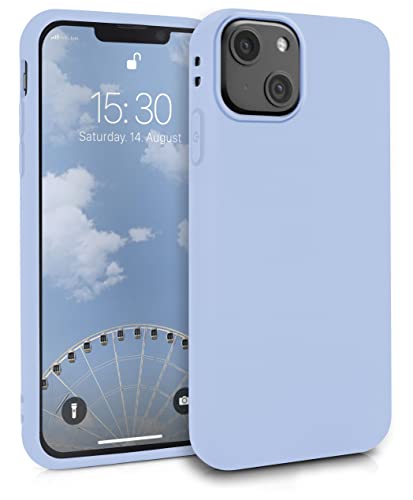 MyGadget Silikon Hülle für Apple iPhone 13 Mini - robuste Schutzhülle TPU Case Slim Silikonhülle Back Cover Ultra Kratzfest Handyhülle matt Baby Blue von MyGadget