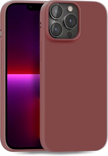 MyGadget Hülle kompatibel mit iPhone 13 Pro Max - robuste Handyhülle TPU Case Slim Silikonhülle - Back Cover Kratzfest Schutzhülle matt Braun von MyGadget