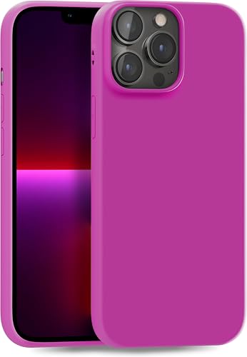 MyGadget Silikon Hülle für Apple iPhone 13 Pro Max - robuste Schutzhülle TPU Case Slim Silikonhülle Back Cover Ultra Kratzfest Handyhülle matt Pink von MyGadget