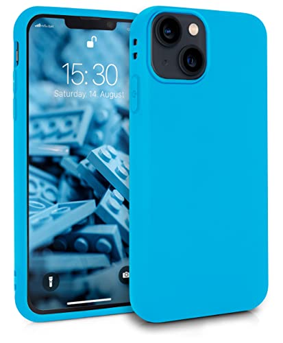 MyGadget Silikon Hülle für Apple iPhone 14 Plus - robuste Schutzhülle TPU Case Slim Silikonhülle Back Cover Ultra Kratzfest Handyhülle matt Hellblau von MyGadget