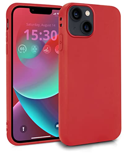 MyGadget Silikon Hülle für Apple iPhone 14 Plus - robuste Schutzhülle TPU Case Slim Silikonhülle Back Cover Ultra Kratzfest Handyhülle matt Rot von MyGadget