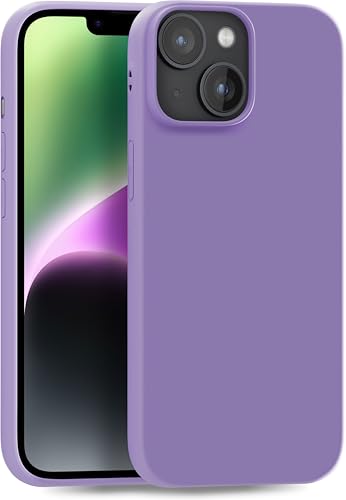 MyGadget Hülle kompatibel mit iPhone 14 - robuste Silikon Schutzhülle TPU Case Slim Silikonhülle Back Cover Ultra Kratzfest Handyhülle matt Lila Dunkel von MyGadget