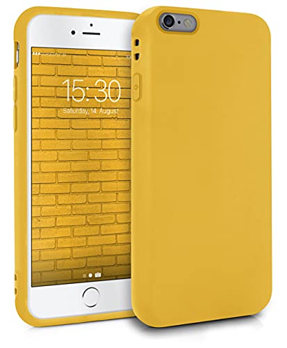 MyGadget Silikon Hülle für Apple iPhone 6 | 6s - robuste Schutzhülle TPU Case Slim Silikonhülle Back Cover Ultra Kratzfest Handyhülle matt Gelb von MyGadget