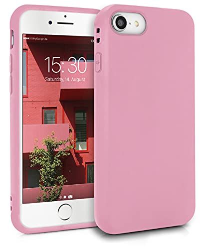 MyGadget Silikon Hülle für Apple iPhone SE 2022 | 2020 | 7 | 8 - robuste Schutzhülle TPU Case Slim Silikonhülle Back Cover Ultra Kratzfest Handyhülle matt Rosa von MyGadget