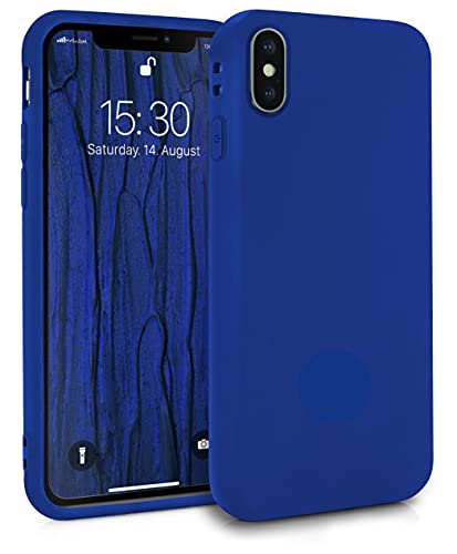 MyGadget Silikon Hülle für Apple iPhone X | Xs - robuste Schutzhülle TPU Case Slim Silikonhülle Back Cover Ultra Kratzfest Handyhülle matt Königsblau von MyGadget