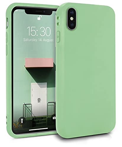 MyGadget Silikon Hülle für Apple iPhone X | Xs - robuste Schutzhülle TPU Case Slim Silikonhülle Back Cover Ultra Kratzfest Handyhülle matt Mint Grün von MyGadget