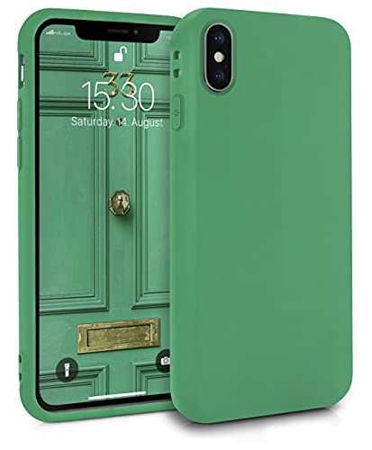 MyGadget Silikon Hülle für Apple iPhone X | Xs - robuste Schutzhülle TPU Case Slim Silikonhülle Back Cover Ultra Kratzfest Handyhülle matt Smaragdgrün von MyGadget