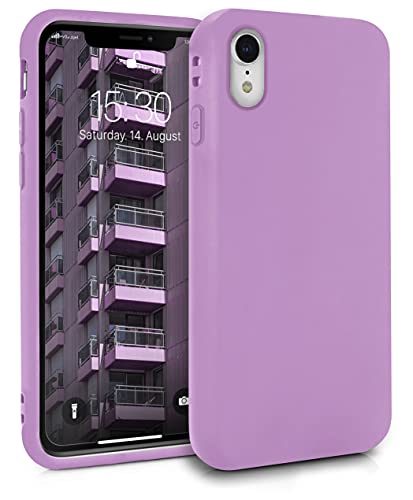 MyGadget Hülle kompatibel mit iPhone XR - robuste Handyhülle TPU Case Slim Silikonhülle - Back Cover Kratzfest Schutzhülle matt Lila [ hell ] von MyGadget
