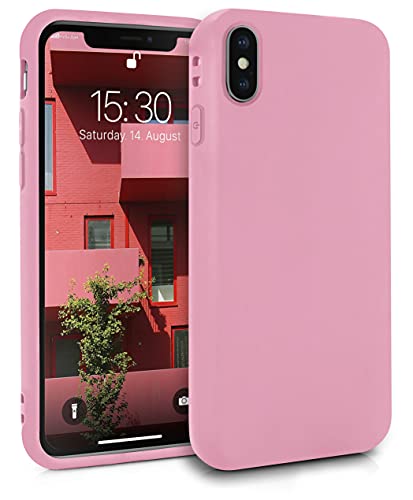 MyGadget Silikon Hülle für Apple iPhone XS Max - robuste Schutzhülle TPU Case Slim Silikonhülle Back Cover Ultra Kratzfest Handyhülle matt Rosa von MyGadget