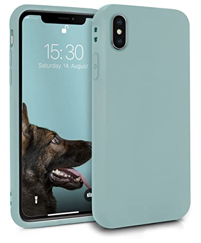 MyGadget Silikon Hülle für Apple iPhone XS Max - robuste Schutzhülle TPU Case Slim Silikonhülle Back Cover Ultra Kratzfest Handyhülle matt Türkis von MyGadget