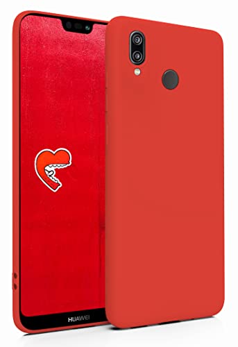 MyGadget Silikon Hülle für Huawei P20 Lite - robuste Schutzhülle TPU Case Slim Silikonhülle Back Cover Ultra Kratzfest Handyhülle in Rot von MyGadget