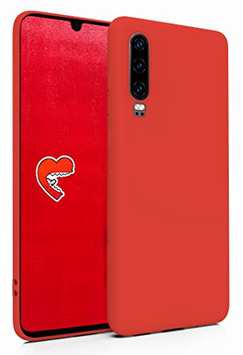 MyGadget Silikon Hülle für Huawei P30 - robuste Schutzhülle TPU Case Slim Silikonhülle Back Cover Ultra Kratzfest Handyhülle in Rot von MyGadget