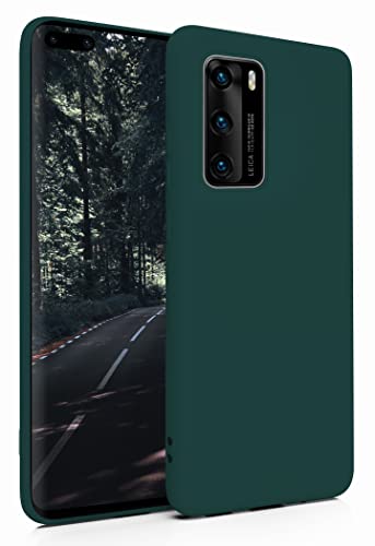 MyGadget Silikon Hülle für Huawei P40 Pro - robuste Schutzhülle - TPU Case Slim - Silikonhülle Back Cover - Ultra Kratzfest Handyhülle matt - Olivgrün von MyGadget