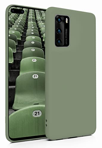 MyGadget Silikon Hülle für Huawei P40 - robuste Schutzhülle - TPU Case Slim - Silikonhülle Back Cover - Slimcase Ultra Kratzfest Handyhülle matt Grün von MyGadget