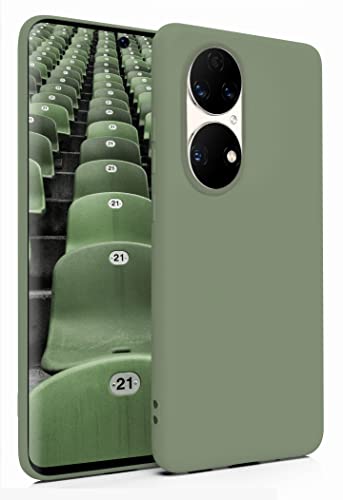MyGadget Hülle für Huawei P50 Pro - robuste Silikon Schutzhülle - TPU Case Slim - Silikonhülle Back Cover - Ultra Kratzfest Handyhülle matt - Mint von MyGadget