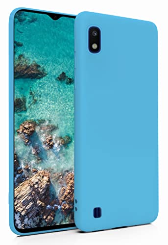 MyGadget Silikon Hülle für Samsung Galaxy A10 2019 - robuste Schutzhülle TPU Case Slim Silikonhülle Back Cover Ultra Kratzfest Handyhülle in Hellblau von MyGadget
