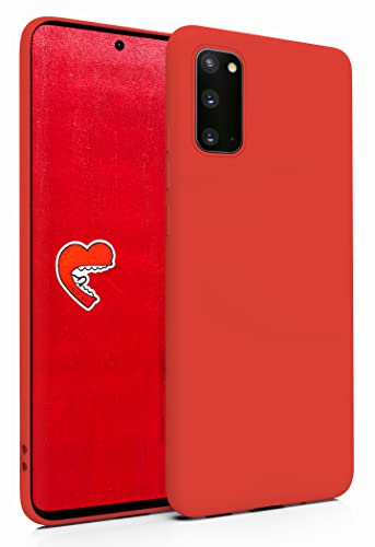 MyGadget Silikon Hülle für Samsung Galaxy S20 FE - robuste Schutzhülle - TPU Case Slim - Silikonhülle Back Cover - Ultra Kratzfest Handyhülle - Matt Rot von MyGadget