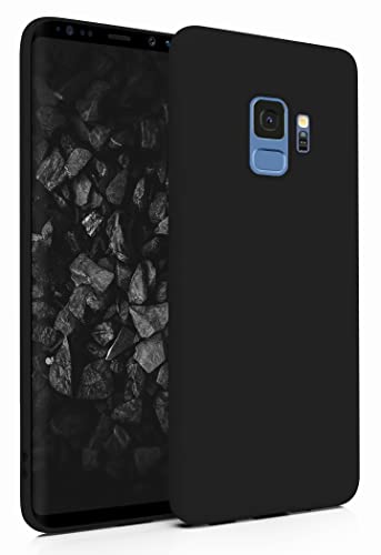 MyGadget Silikon Hülle für Samsung Galaxy S9 - robuste Schutzhülle TPU Case Slim Silikonhülle Back Cover Ultra Kratzfest Handyhülle in Schwarz von MyGadget