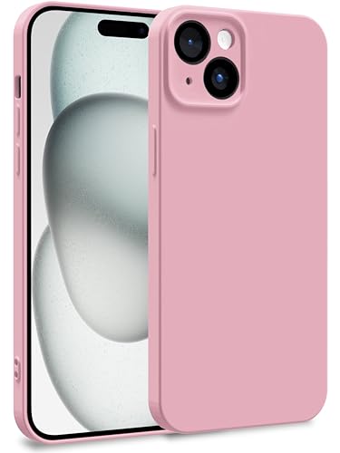 MyGadget Silikon Hülle kompatibel mit Apple iPhone 15 Plus - Zweilagige Handyhülle mit Kameraschutz - Cover mit Innenfutter & Silikon außen - Baby Pink von MyGadget