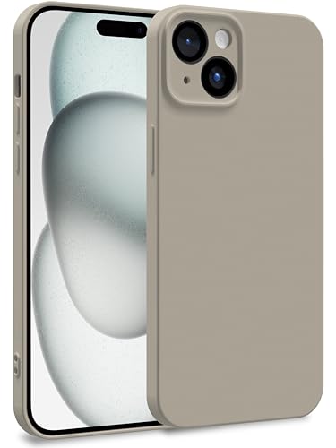 MyGadget Silikon Hülle kompatibel mit Apple iPhone 15 Plus - Zweilagige Handyhülle mit Kameraschutz - Cover mit Innenfutter & Silikon außen - Dunkelgrau von MyGadget