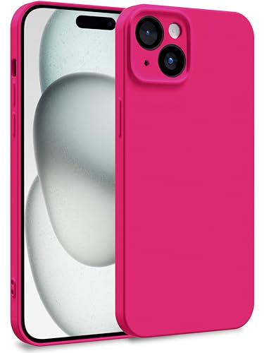 MyGadget Silikon Hülle kompatibel mit Apple iPhone 15 Plus - Zweilagige Handyhülle mit Kameraschutz - Cover mit Innenfutter & Silikon außen - Pink von MyGadget