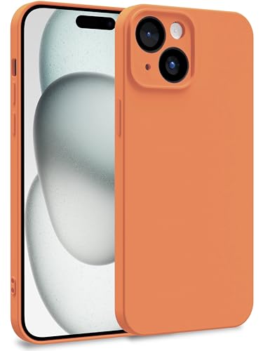 MyGadget Silikon Hülle kompatibel mit Apple iPhone 15 - Zweilagige Handyhülle mit Kameraschutz - Cover mit Innenfutter & Silikon außen - Orange SoftInlay2LayerCas von MyGadget