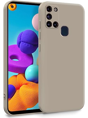 MyGadget Silikon Hülle kompatibel mit Samsung Galaxy A21s - Zweilagige Handyhülle mit Kameraschutz - Cover mit Innenfutter & Silikon außen - Grau von MyGadget