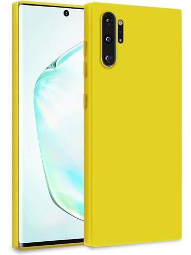 MyGadget Hülle für Samsung Galaxy Note 10 Plus - Zweilagige Handyhülle mit Kameraschutz - Cover mit Innenfutter & Silikon außen - Gelb von MyGadget