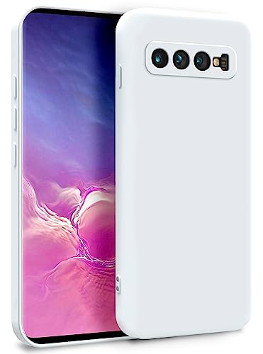 MyGadget Silikon Hülle kompatibel mit Samsung Galaxy S10 Plus - Zweilagige Handyhülle mit Kameraschutz - Cover mit Innenfutter & Silikon außen - Weiß von MyGadget