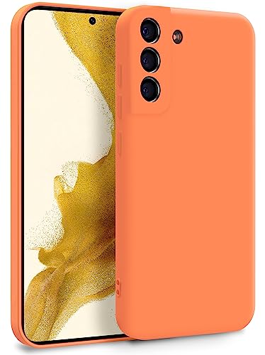 MyGadget Silikon Hülle kompatibel mit Samsung Galaxy S22 Plus - Zweilagige Handyhülle mit Kameraschutz - Cover mit Innenfutter & Silikon außen - Orange von MyGadget