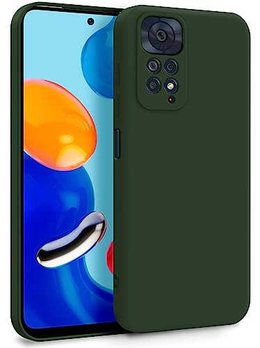 MyGadget Silikon Hülle kompatibel mit Xiaomi Redmi Note 11 Pro | 11 Pro 5G - Zweilagige Handyhülle mit Kameraschutz - Cover mit Innenfutter & Silikon außen - Olive Grün von MyGadget