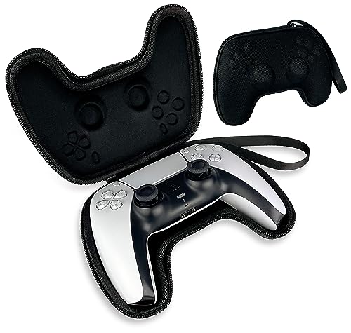 MyGadget Tasche kompatibel mit Sony Playstation 5 Dualsense Wireless Controller - Hart Cover mit Handgelenk Trageschlaufe - idealer Staubschutz in Schwarz von MyGadget