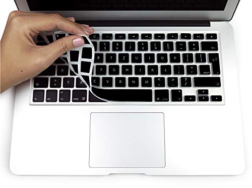 MyGadget Tastaturschutz QWERTY für Apple MacBook Pro Retina 13 & 15 Zoll (bis 2016) | Air 13 Zoll (bis 2018) - Folie für Uk Tastatur - Schwarz von MyGadget