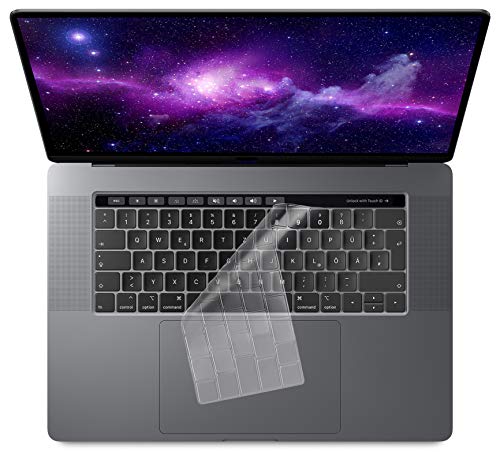 MyGadget Tastaturschutz für Apple MacBook Pro 13 & 15 Zoll [ ab 2016 bis 2020 - Touchbar] - Folie für EU Tastatur - Keyboard Cover - Transparent von MyGadget
