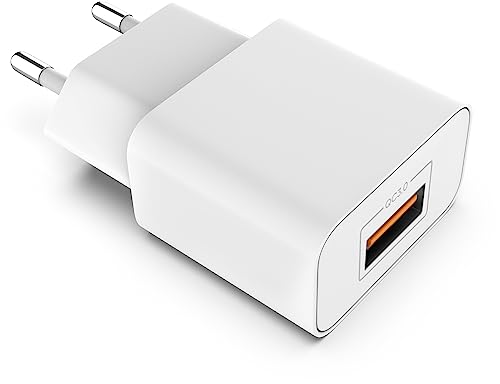 MyGadget USB Schnellladegerät Quick Charge 3.0 Ladegerät - 18W Netzteil Adapter für Smartphone & Tablet kompatibel mit Apple, Samsung, HTC, LG, Sony - Weiß von MyGadget