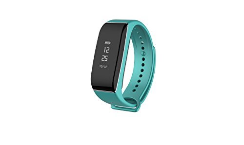 MYKRONOZ KRZEFIT2PULSE-TURQUOISE Activität Tracker Armband (Uhr, Schrittzähler, Schlafmessung, iOS/Android, Benachrichtigung, Bluetooth) Silber/türkis von MyKronoz