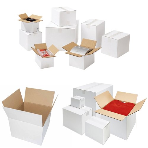 MyPack 75x Wellpapp Faltkarton Karton 1-wellig 250 x 200 x 140 mm Weiß von MyPack