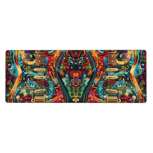 Art Guitar Pattern Print Extended Gaming Mousepad Großes Mousepad Tastatur Pad Mousepad Schreibtisch Pad 90 * 29cm, XL Art Guitar Pattern Print Extended Gaming Mousepad Großes Mousepad Tastatur Pad Mousepad Schreibtisch Pad 90 * 29cm, XL von MyPiky