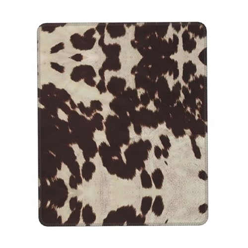Braunes Rindsleder Mauspad Gaming Mauspad Computermaus Matten für Laptop Maus 10 x 12 Zoll Büro 25,9 x 22,5 cm von MyPiky