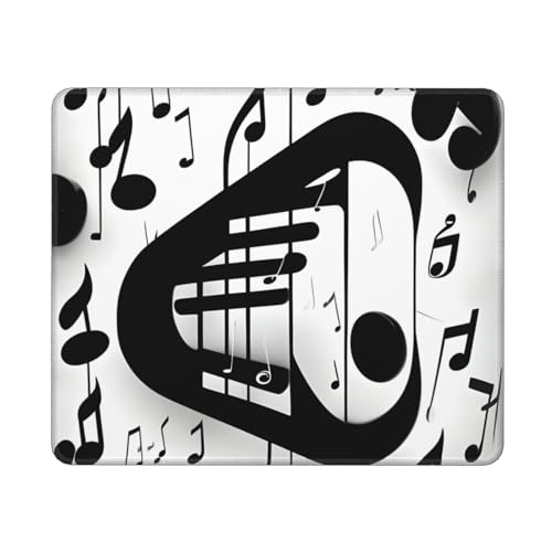 Computer-Mauspad, Gaming-Mauspad, rechteckig, für Schreibtisch, Laptop, 25,4 x 30,5 cm, Schwarz und Weiß Computer-Mauspad, Gaming-Mauspad, rechteckig, für Schreibtisch, Laptop, 25,4 x 30,5 cm, Schwarz und Weiß von MyPiky
