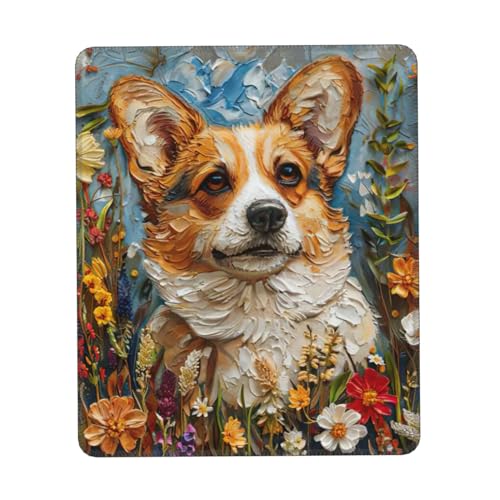 Corgi Blumen Blumen Frühling Garten Druck Mauspad, Gaming Mauspad Computer Mauspads für Laptop Mousepad 25 * 30 cm Büro 20.9 * 22.5cm Corgi Blumen Blumen Frühling Garten Druck Mauspad, Gaming Mauspad Computer Mauspads für Laptop Mousepad 25 * 30 cm Büro 20.9 * 22.5cm von MyPiky