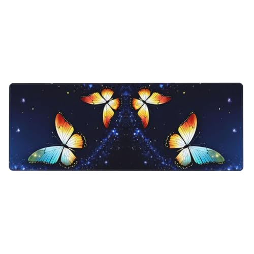 Cute Butterfly Print Expansive Gaming Mauspad Große Mauspad Tastatur Pad Mausmatte Schreibtischunterlage 90x29cm, XL Cute Butterfly Print Expansive Gaming Mauspad Große Mauspad Tastatur Pad Mausmatte Schreibtischunterlage 90x29cm, XL von MyPiky