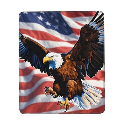 Eagle mit USA Flagge Druck Mauspad, Gaming Mauspad Computer Mauspads für Laptop Maus Maus 25 * 30 cm Büro 25.9 * 22.5cm Eagle mit USA Flagge Druck Mauspad, Gaming Mauspad Computer Mauspads für Laptop Maus Maus 25 * 30 cm Büro 25.9 * 22.5cm von MyPiky