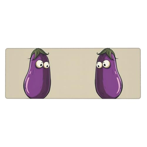Erweitertes Gaming-Mauspad mit Cartoon-Auberginen-Druck, großes Mauspad, Tastatur-Pad, Schreibtischunterlage, 80 x 30 cm, XL Erweitertes Gaming-Mauspad mit Cartoon-Auberginen-Druck, großes Mauspad, Tastatur-Pad, Schreibtischunterlage, 80 x 30 cm, XL von MyPiky