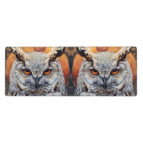 Erweitertes Gaming-Mauspad mit Eulen-Motiv, großes Mauspad, Tastatur-Pad, Schreibtischunterlage, 80 x 30 cm, XL Erweitertes Gaming-Mauspad mit Eulen-Motiv, großes Mauspad, Tastatur-Pad, Schreibtischunterlage, 80 x 30 cm, XL von MyPiky