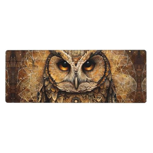 Erweitertes Gaming-Mauspad mit Eulen-Motiv, großes Mauspad, Tastatur-Pad, Schreibtischunterlage, 80 x 30 cm, XL Erweitertes Gaming-Mauspad mit Eulen-Motiv, großes Mauspad, Tastatur-Pad, Schreibtischunterlage, 80 x 30 cm, XL von MyPiky