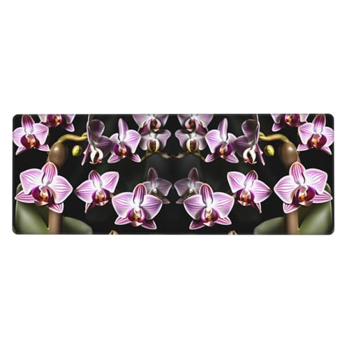 Erweitertes Gaming-Mauspad mit Glocken-Orchideen-Muster, großes Mauspad, Tastatur-Pad, Schreibtischunterlage, 80 x 30 cm, XL Erweitertes Gaming-Mauspad mit Glocken-Orchideen-Muster, großes Mauspad, Tastatur-Pad, Schreibtischunterlage, 80 x 30 cm, XL von MyPiky