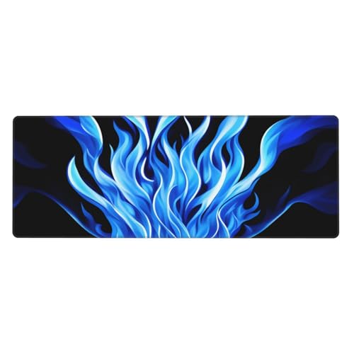 Erweitertes Gaming-Mauspad mit Indigo-Flammendruck, großes Mauspad, Tastatur-Pad, Schreibtischunterlage, 80 x 30 cm, XL Erweitertes Gaming-Mauspad mit Indigo-Flammendruck, großes Mauspad, Tastatur-Pad, Schreibtischunterlage, 80 x 30 cm, XL von MyPiky