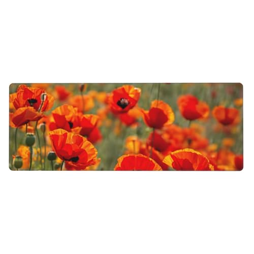 Erweitertes Gaming-Mauspad mit Mohnblumen-Druck, großes Mauspad, Tastatur-Pad, Schreibtischunterlage, 80 x 30 cm, XL Erweitertes Gaming-Mauspad mit Mohnblumen-Druck, großes Mauspad, Tastatur-Pad, Schreibtischunterlage, 80 x 30 cm, XL von MyPiky