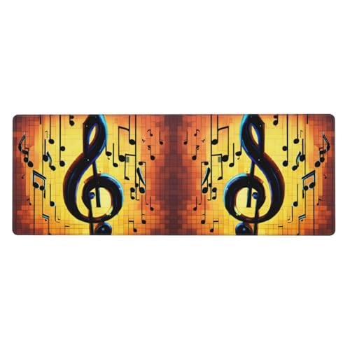 Erweitertes Gaming-Mauspad mit Musiknoten-Druck, großes Mauspad, Tastatur-Pad, Schreibtischunterlage, 80 x 30 cm, XL Erweitertes Gaming-Mauspad mit Musiknoten-Druck, großes Mauspad, Tastatur-Pad, Schreibtischunterlage, 80 x 30 cm, XL von MyPiky